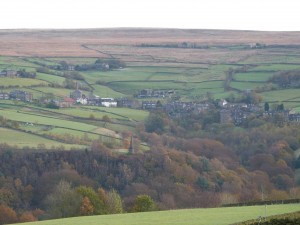 Pecket Well from across the valley at Slack Heptonstall